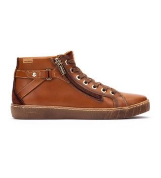 Pikolinos para mujer. W7B-8868C1 Zapatillas de Piel Lanzarote marrón (36), Plano, Cremallera, Casual