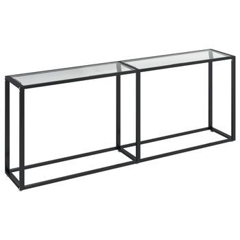 Mesa Consola，mesa De Entrada，mesa Auxiliar Vidrio Templado Transparente 200x35x75,5 Cm