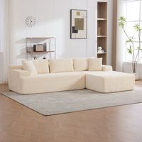 sofa modular de 4 plazas - mueble para salon - chenilla - marfil