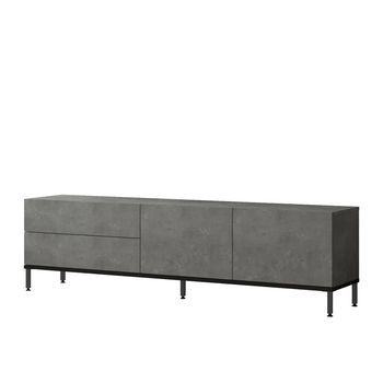 Mueble Tv Lv6-rl Negro Plata