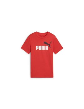 Camiseta Puma Essentials 2 Color No.1 Logo Infantil Rojo Fire