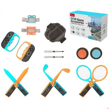 Para Switch2 Sports raqueta de tenis 18 en 1 + correa + empuñadura desmontable IPLAY HBS-522