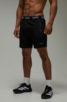 Pantalón Corto Man Active Elástico De Tela, Negro