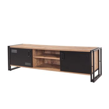 Mueble Tv Cosmos Rex Pino Atlántico Negro