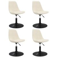sillas de comedor giratorias 4 unidades terciopelo color crema vidaxl