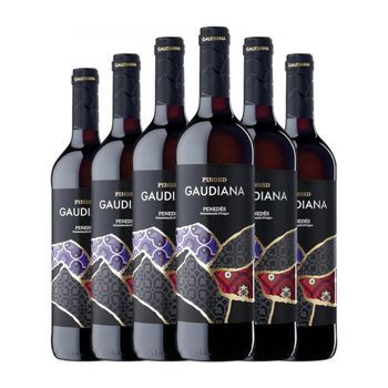 Pinord Vino Tinto Gaudiana Tempranillo Catalunya Joven 75 Cl 12.5% Vol. (pack De 6 Unidades)