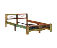 estructura de cama de madera maciza reciclada 140x200 cm