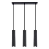 lampara colgante moto negro 3 luces