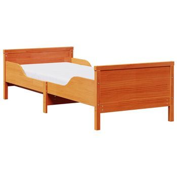 Cama Con Colchón Extensible Con Cabecera Marrón 80 X 200 Cm Vidaxl