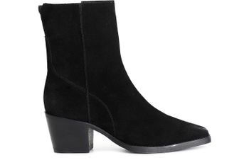 botín de mujer liso en ante. black 37