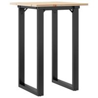 mesa de comedor  mesa de cena marco o madera maciza pino y hierro 50x50x75 cm