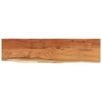 Estante Pared Rectangular Madera Acacia Borde Vivo 120x30x2,5cm