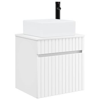 Vanidad De Lavabo Montada En La Pared Blanco 49 X 41 X 63 Cm Vidaxl
