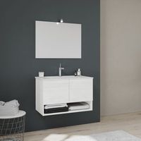 movil bano suspendido 80 cm con puertas de roble blanco efecto madera venezia