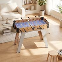 mesa de futbolin sportnow de mdf acero 89x615x70 cm morado