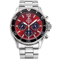 rreloj cronografo hombre solar orient sports chronograph red black panda ra-tx0207r 428mm 200m wr cristal de zafiro correa de acero funciona con energia solar o luz