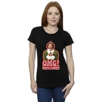 elf camiseta santas coming para mujer