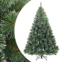 arbol de navidad artificial plegable cubierto de nieve verde vidaxl