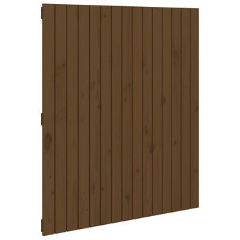 Cabecero Cama Mueble De Dormitorio Pared Madera Maciza Pino Miel 95,5 X 3 X 110 Cm Marrón M02_0000087