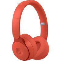 beats solo pro wireless bluetooth noise-cancelling headphones - matte red red