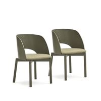 pack 2 sillas de comedor verde oliva