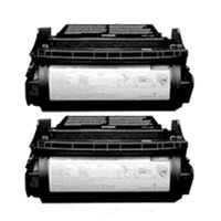 compatible twin pack lexmark 12a6860 black toner cartridges 2 pack