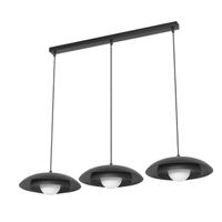 lampara colgante arka negro 3 luces
