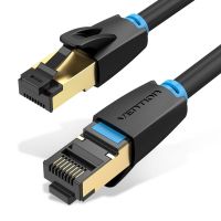 cable ethernet vention ikabn cat8 15m sftp 40gbps 2000mhz conectores rj45 oro negro