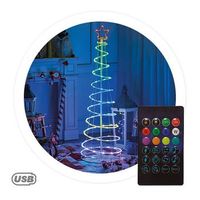 arbol navidad led inteligente via bluetooth y mando hode 15m 24 funciones rgb ip44