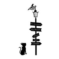 decoracion pared de metal where to go  negro 25x15x39 cm