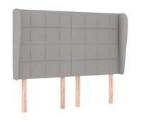 vidaxl cabecero con orejas de tela gris claro 147x23x118128 cm