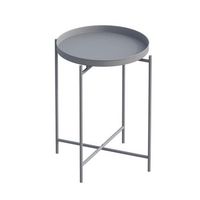 mesa baja de metal sheby 46 x 46 x 56 cm - gris