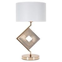lampara de mesa de metal dorado cm o 30x56