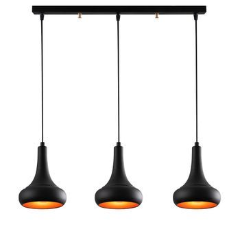 Lámpara De Techo Berceste-n-1369 Negro Hierro 66x16x113 Cm