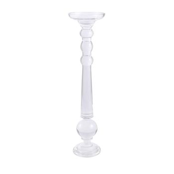 Portavela de vidrio redondeado h.60cm