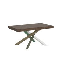 mesa extensible 90x160420 cm volantis nogal estructura multicolor 4a