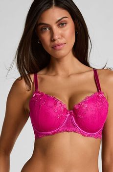 Hunkemöller Sujetador con aros y relleno Peonie Rosa