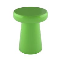 mesa auxiliar redonda de metal verde