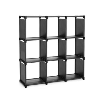 Estantería Modular Librería Abierta Almacenaje en Sala de Estar, Negro