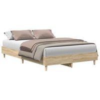 estructura de cama sin colchon roble sonoma 120x190 cm madera