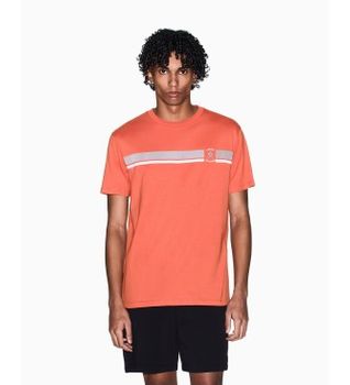 A|X Armani Exchange para hombre. XM001792AF12308U3040 Camiseta Stripe óxido (XL), Azul, Casual, Algodón, Manga corta