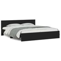 cama matrimonial  cama para adultos  estructura de cama con cabecero negra 160x200 cm