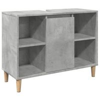 mueble de bano madera de ingenieria gris hormigon 80x33x60 cm vidaxl