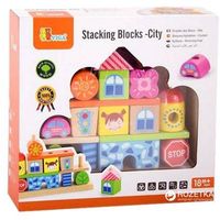 blocks city juguete de madera de viga