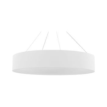 Lámpara De Techo Led De Metal Blanco Anillo Forma Redonda Moderno Glamour Lenya