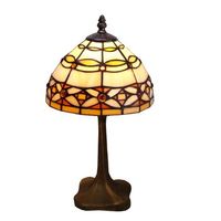 sobremesa menor base hierro de   tiffany d 20cm  marfil