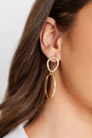pendientes dorados de doble aro