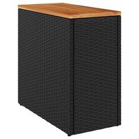 mesa auxiliar jardinrmesa para exterioresrmesa de patio tapa madera ratan pe negro 58x275x55 cm