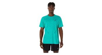 Maillot de manga corta asics metarun azul hombre
