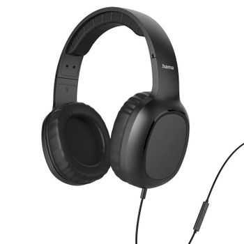 Auriculares Hama Fun C con cable USB-C para música y llamadas con micrófono negro